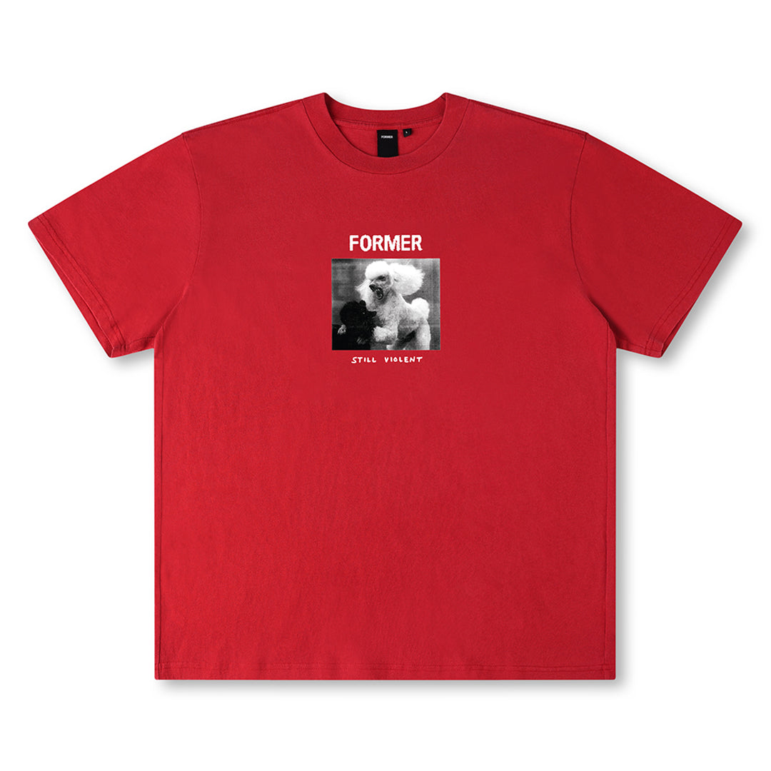 FORMER(フォーマー)| WAR POODLE T-SHIRT / RED | スノーボード・スケートボードのTACTICS JAPAN