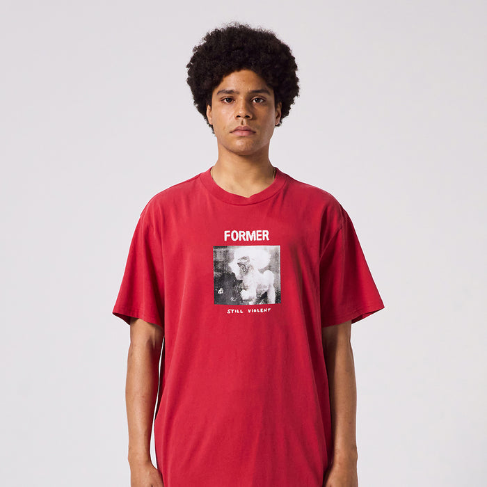 FORMER(フォーマー)| WAR POODLE T-SHIRT / RED | スノーボード・スケートボードのTACTICS JAPAN