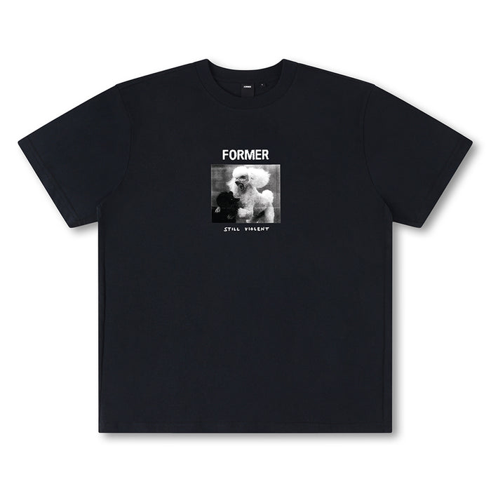 FORMER(フォーマー)| WAR POODLE T-SHIRT / BLACK | スノーボード・スケートボードのTACTICS JAPAN
