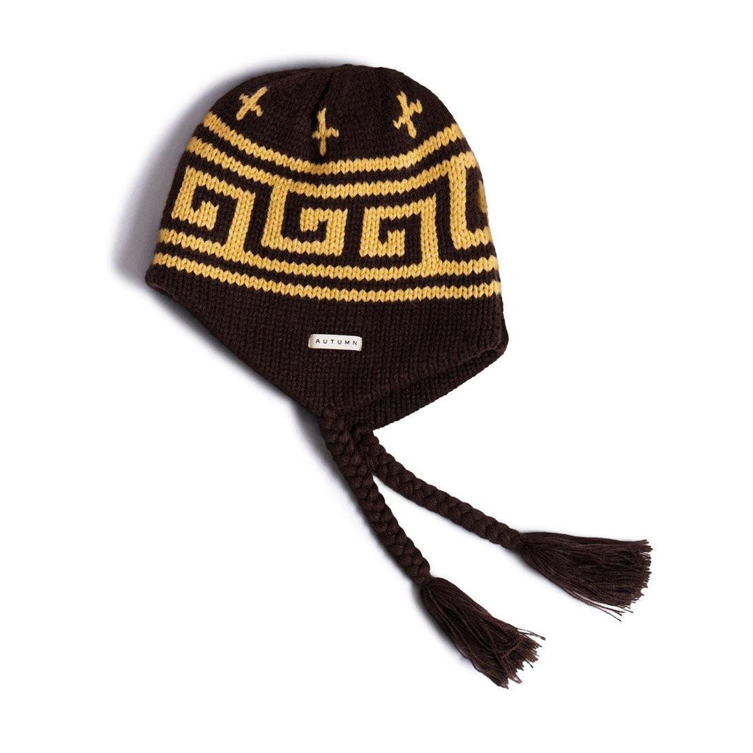 AUTUMN HEADWEAR(オータム ヘッドウェア)| NISEKO EAR FLAP BEANIE / CHOCOLATE | スノーボード・スケートボードのTACTICS JAPAN
