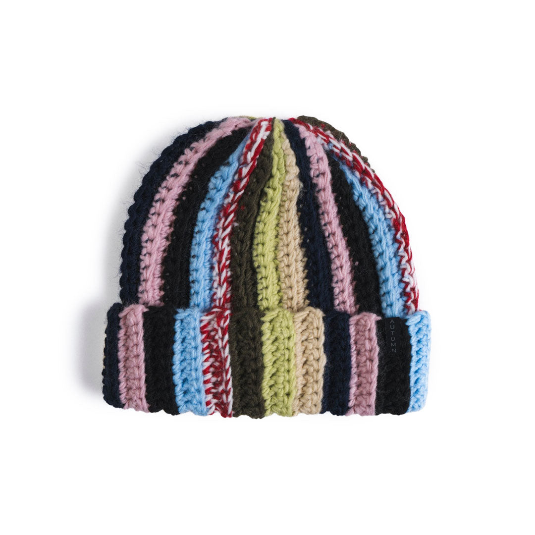 PATCHWORK BEANIE / TEAL