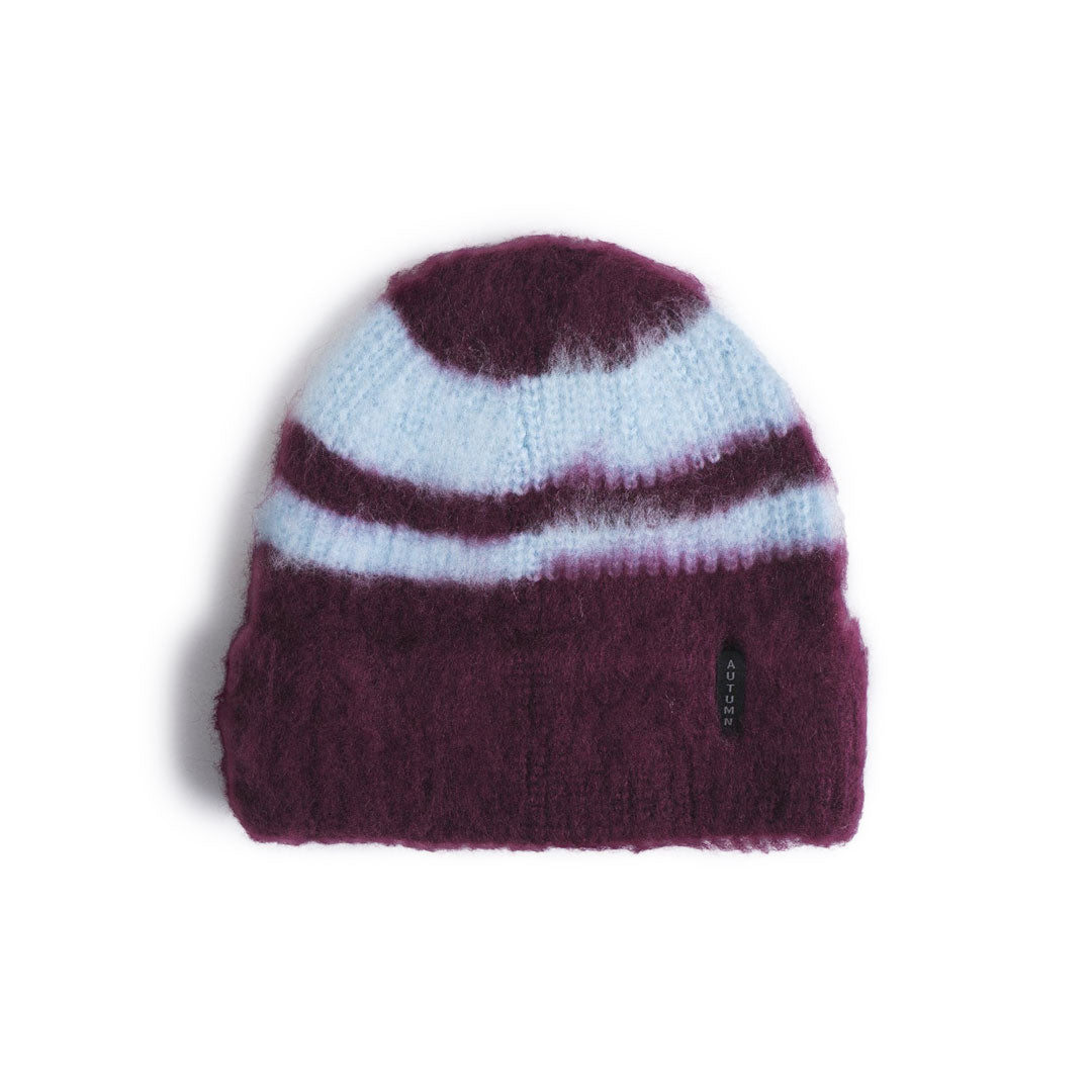 SPORTS STRIPE BEANIE / OXBLOOD