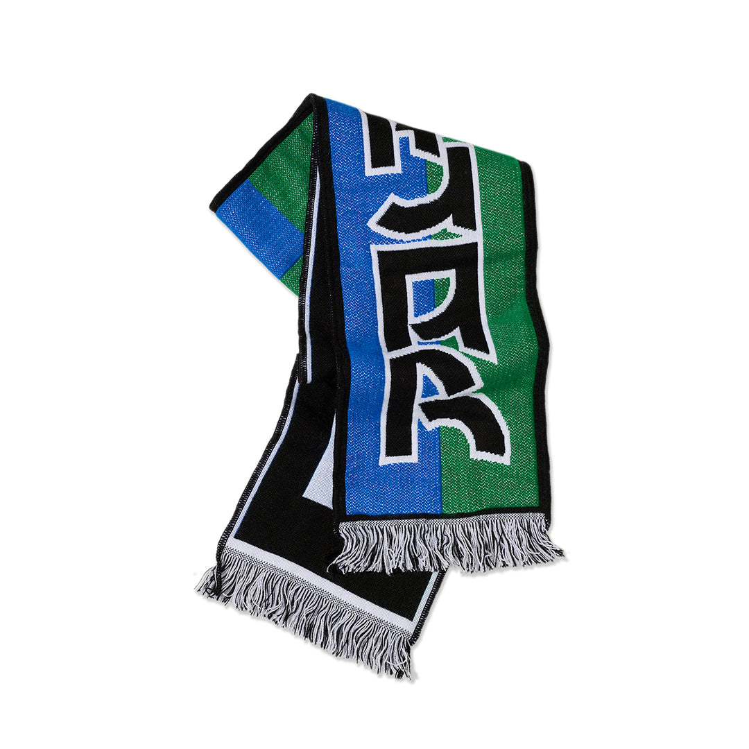 POLAR SKATE CO.(ポーラー スケート カンパニー)| SQUARES FOOTBALL SCARF / BLUE/GREEN | スノーボード・スケートボードのTACTICS JAPAN
