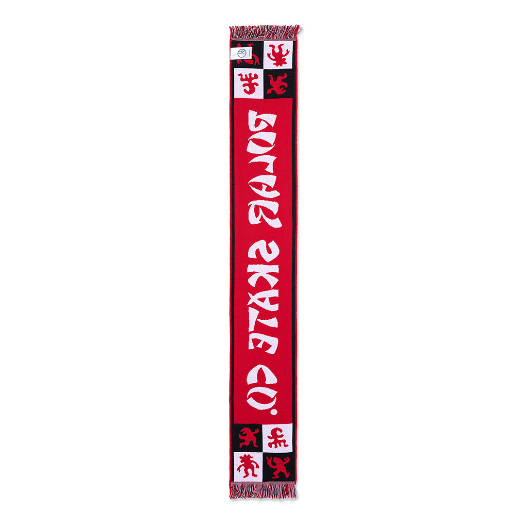 POLAR SKATE CO. (ポーラー スケート カンパニー)| CHECKERS FOOTBALL SCARF / RED | スノーボード・スケートボードのTACTICS JAPAN
