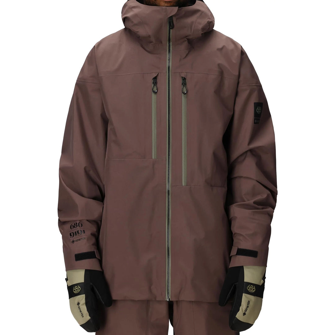 686 (シックス エイト シックス) | GORE-TEX 3L ATV THERMAGRAPH INSULATED JACKET / PEPPERCORN | スノーボード・スケートボードのTACTICS JAPAN