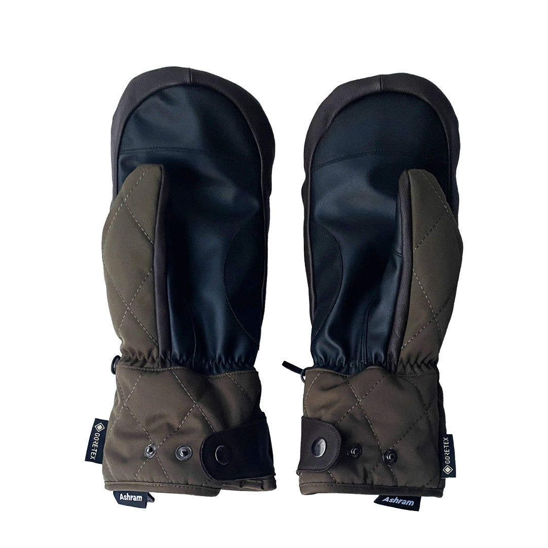 UNFRM(ユニフォーム)| GORE-TEX MILITARY DIAMOND QUILT MITTEN GLOVE BY ASHRAM / OLIVE | スノーボード・スケートボードのTACTICS JAPAN