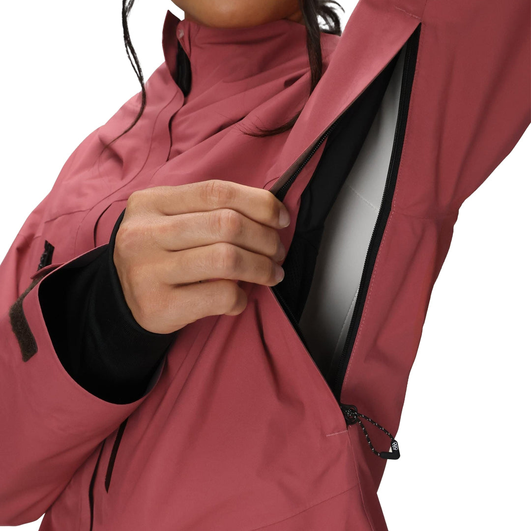 686 (シックス エイト シックス) | WOMEN'S GORE-TEX SKYLINE THERMAGRAPH JACKET / ROSEWOOD | スノーボード・スケートボードのTACTICS JAPAN