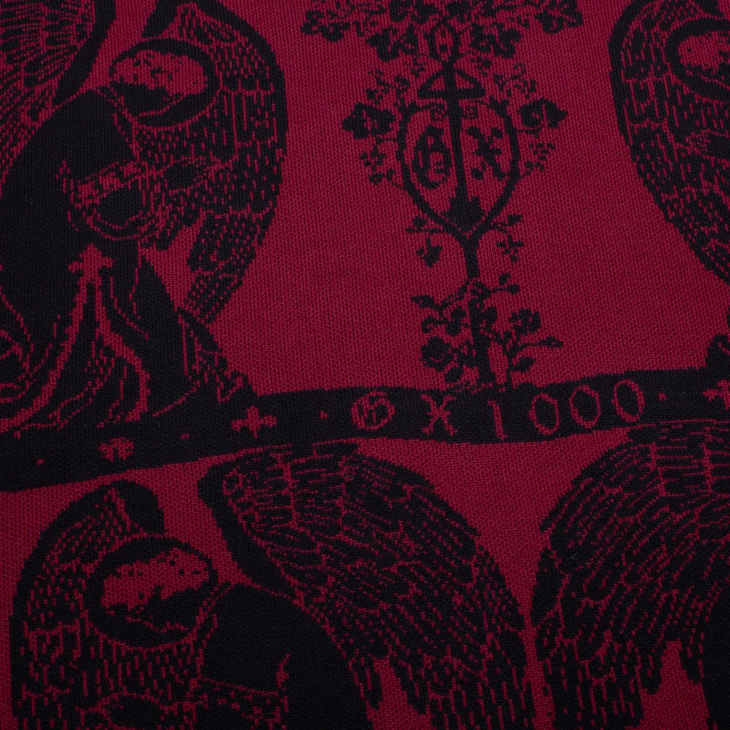 GX1000(ジーエックス ワンサウザンド)| JACQUARD KNIT ANGEL SWEATER / BLACK/MAROON | スノーボード・スケートボードのTACTICS JAPAN