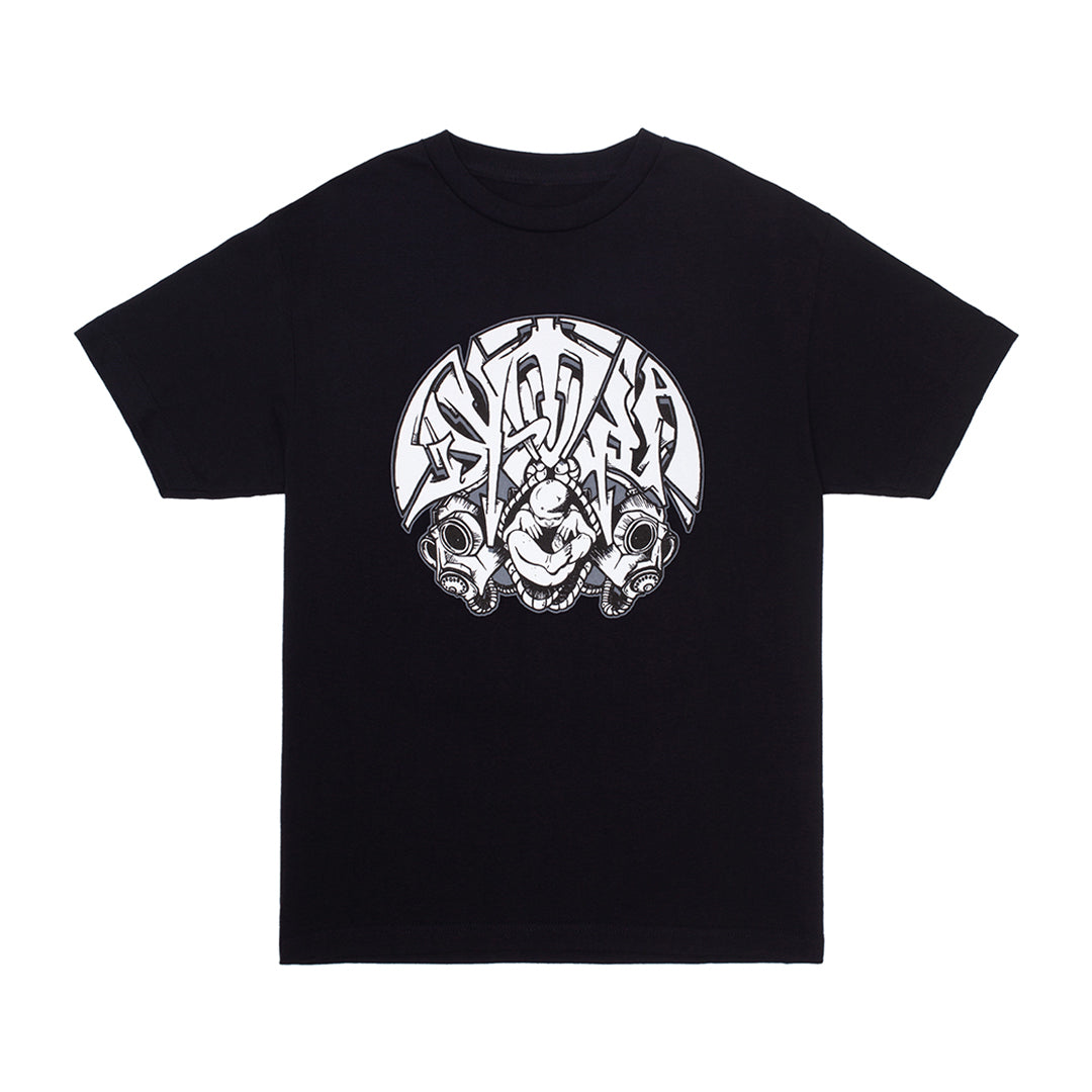 GX1000(ジーエックス ワンサウザンド)| DYSTOPIA GAS MASK TEE / BLACK | スノーボード・スケートボードのTACTICS JAPAN