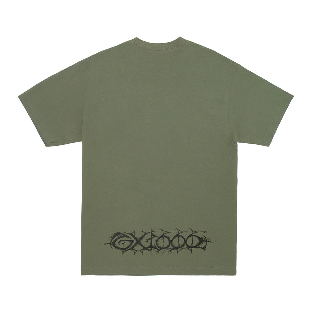 GX1000(ジーエックス ワンサウザンド)| DYSTOPIA GAS MASK TEE / MILITARY GREEN | スノーボード・スケートボードのTACTICS JAPAN