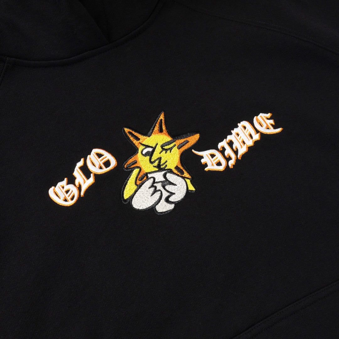 DIME MTL(ダイム モントリオール)| GLO DIME SUN HOODIE / BLACK | スノーボード・スケートボードのTACTICS JAPAN