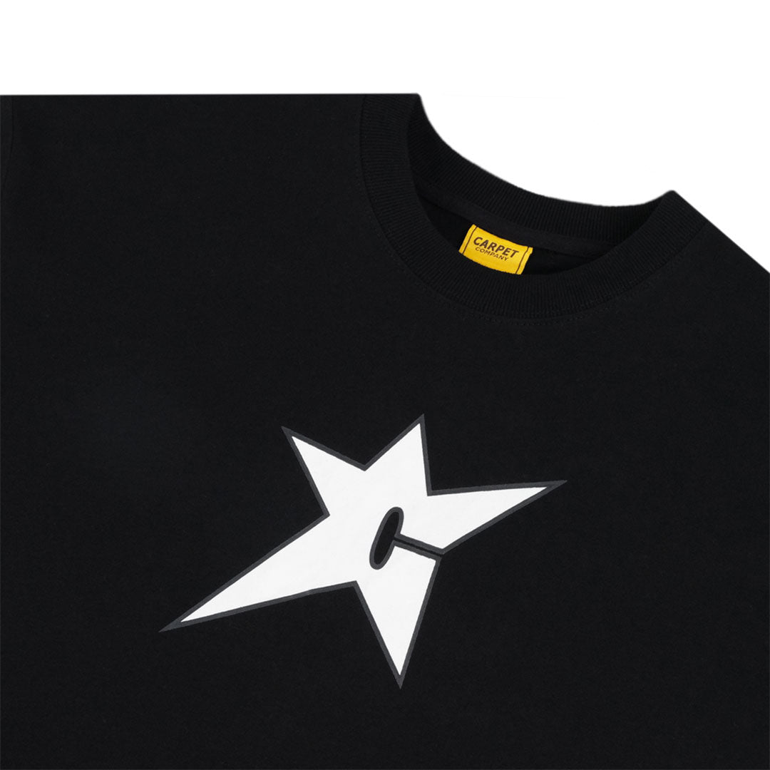 CARPET COMPANY(カーペット カンパニー)| GLOW IN THE DARK C-STAR TEE / BLACK | スノーボード・スケートボードのTACTICS JAPAN