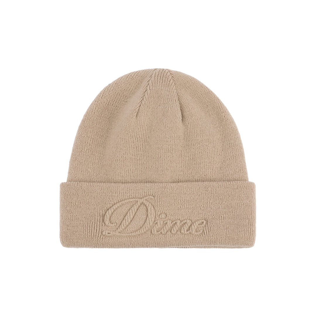 DIME MTL(ダイム モントリオール)| CURSIVE FOLD BEANIE / TAN | スノーボード・スケートボードのTACTICS JAPAN