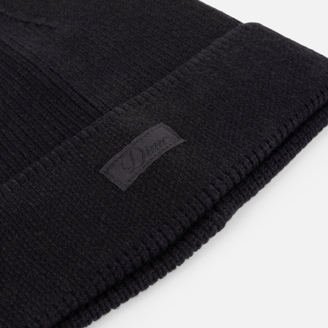 DIME MTL(ダイム モントリオール)| CURSIVE RIB BEANIE / BLACK | スケートボード・スノーボードのTACTICS JAPAN