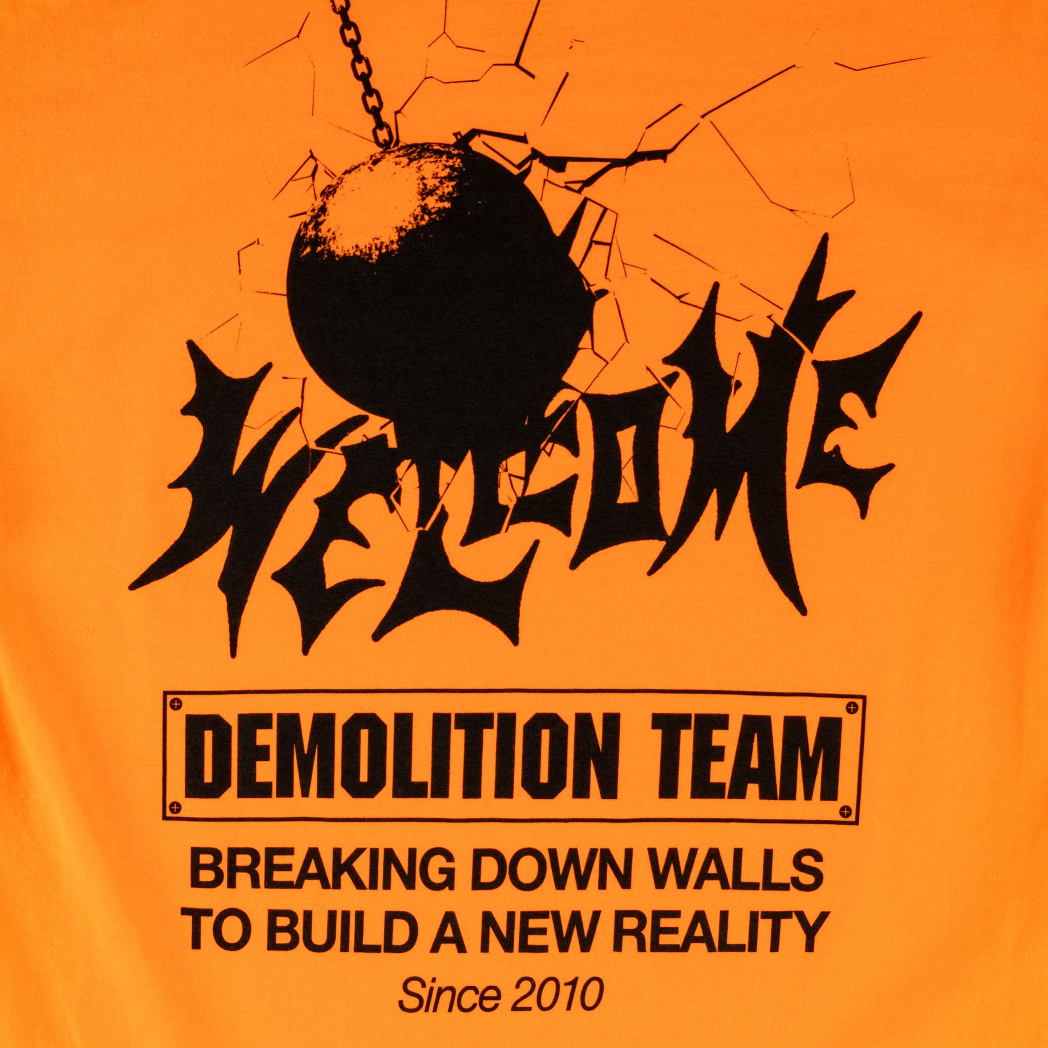WELCOME SKATEBOARDS(ウェルカム スケートボード)| DEMOLITION L/S TEE / ORANGE | スノーボード・スケートボードのTACTICS JAPAN
