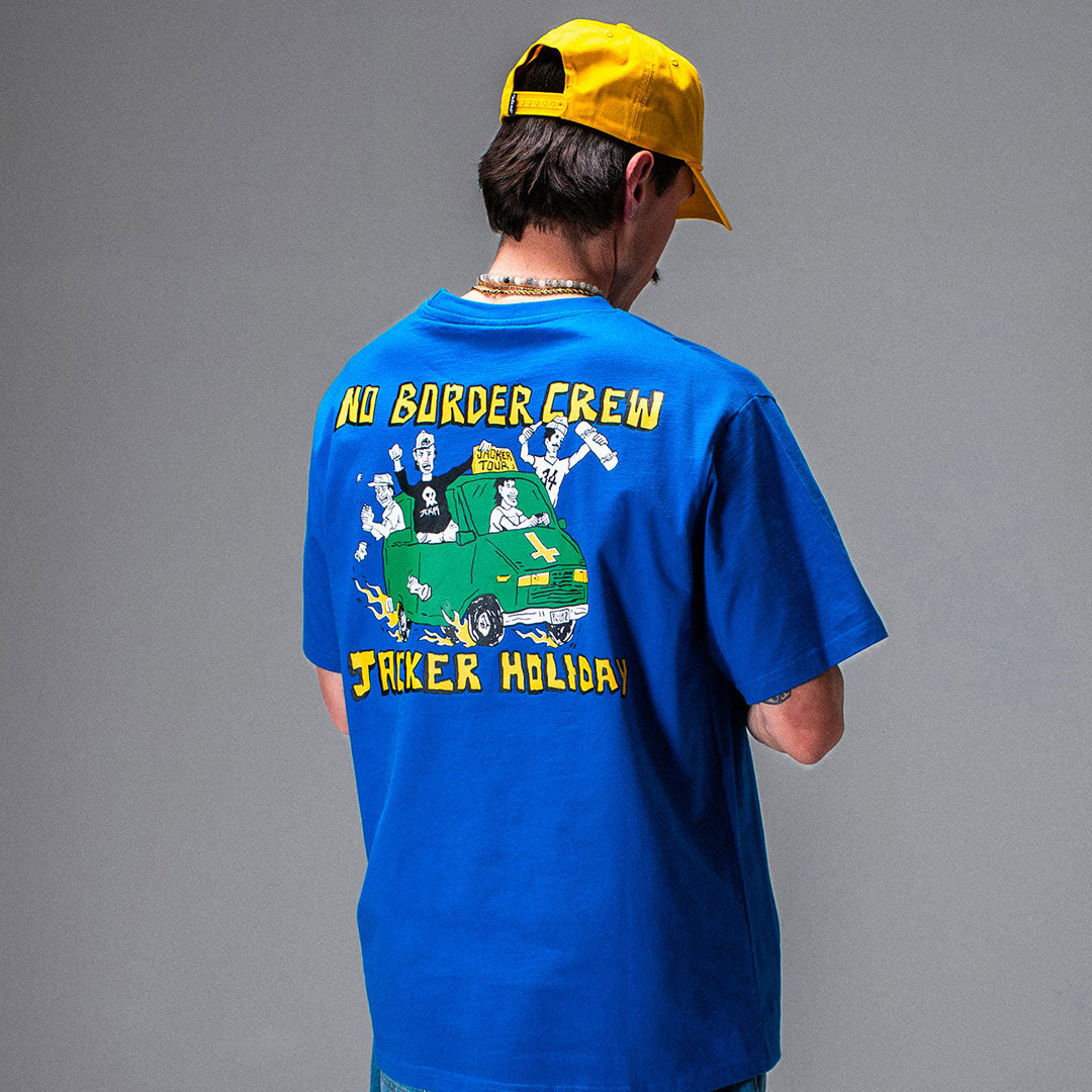 JACKER(ジャッカー)| HOLIDAY T-SHIRT / BLUE | スノーボード・スケートボードのTACTICS JAPAN