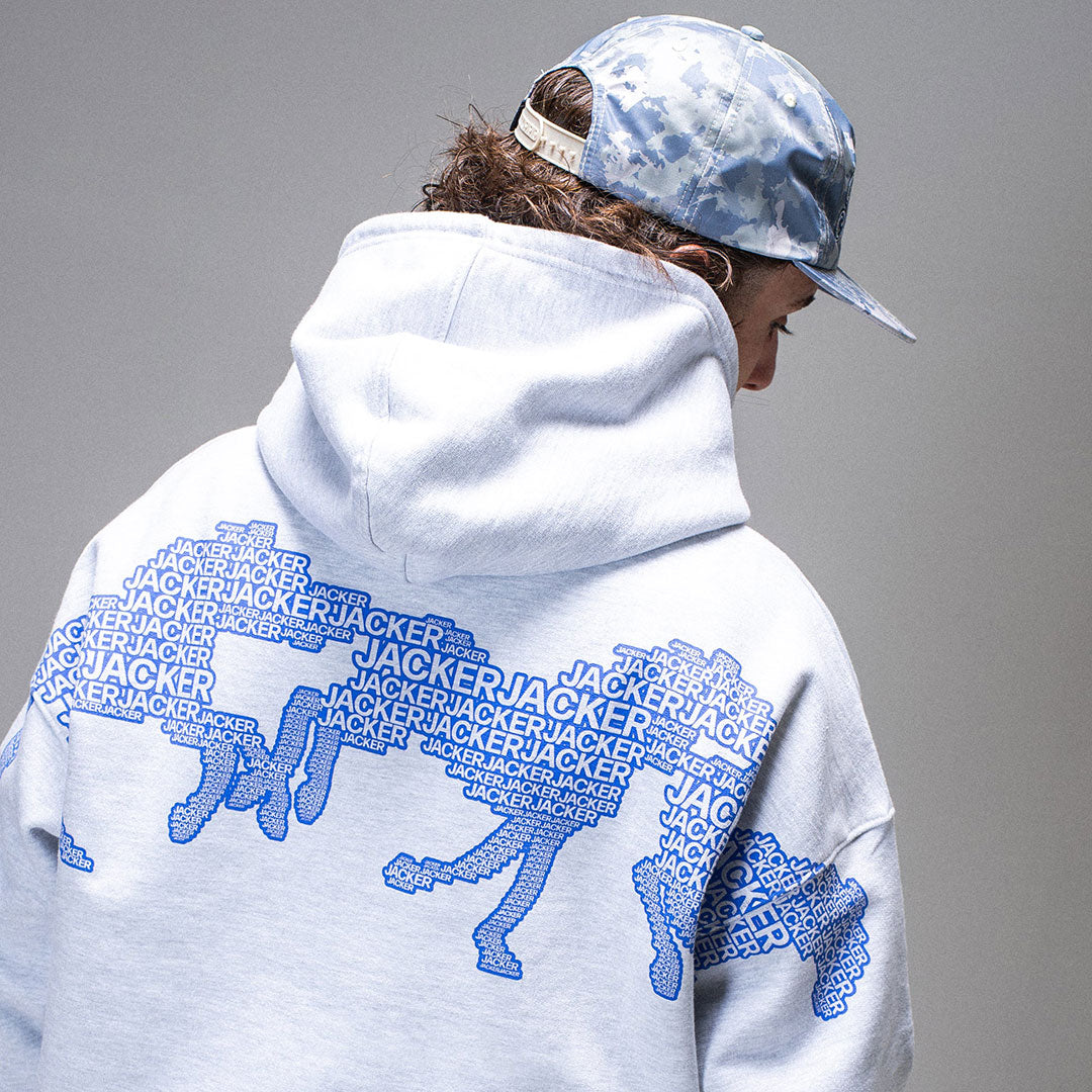 JACKER(ジャッカー)| HORSE POWER ZIP HOODIE / GREY | スノーボード・スケートボードのTACTICS JAPAN