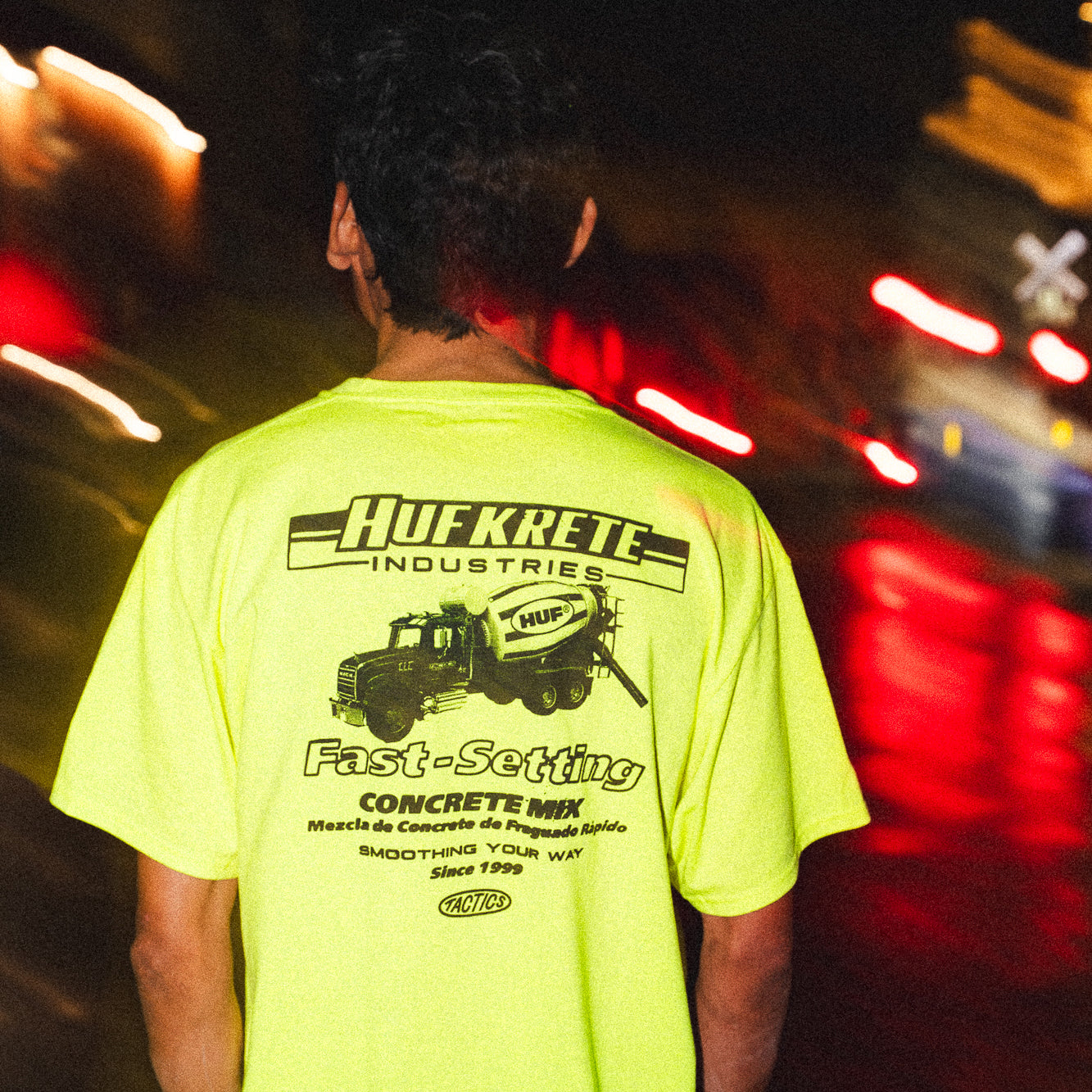 HUF X TACTICS MIXER TEE / SAFETY GREEN