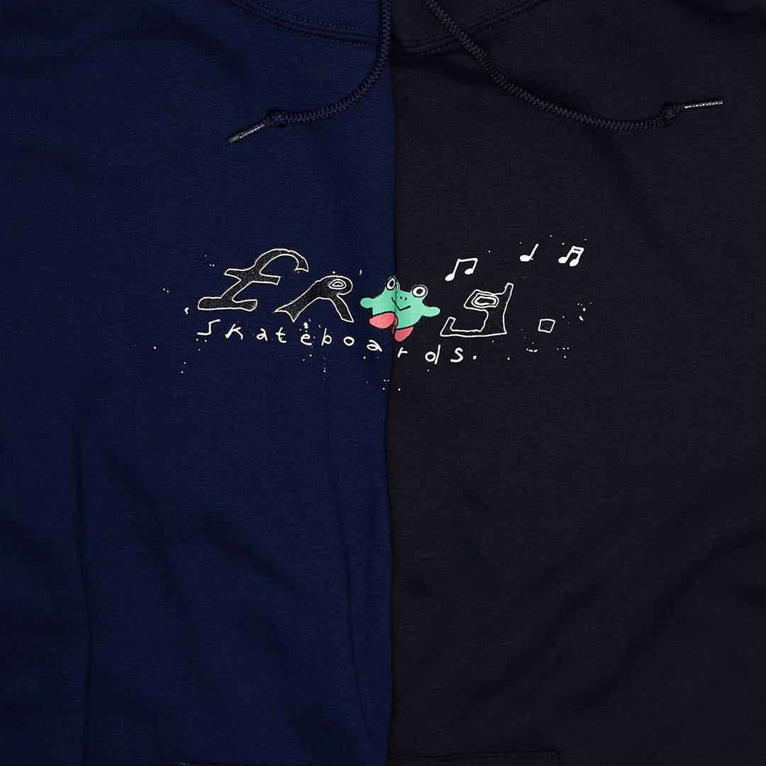 FROG SKATEBOARDS(フロッグ スケートボード)| HAPPY DIRTY FROG HOODIE / BLACK | スノーボード・スケートボードのTACTICS JAPAN
