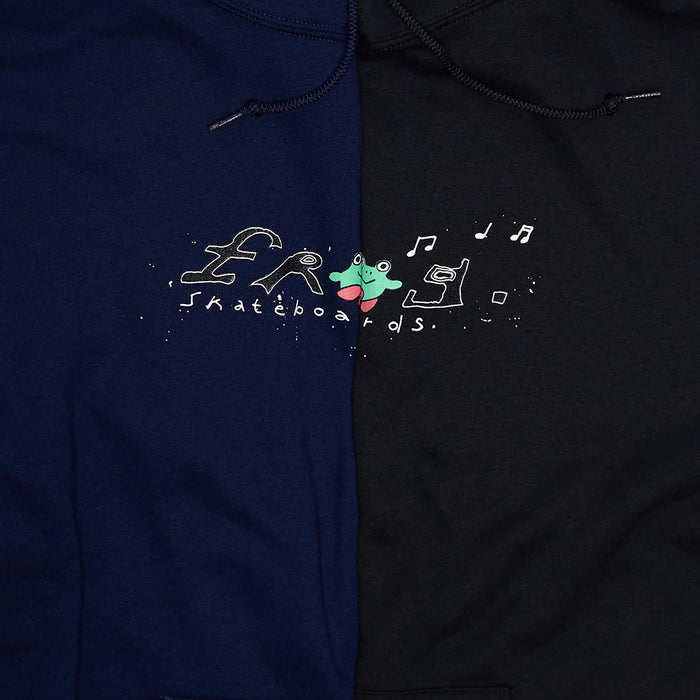 FROG SKATEBOARDS(フロッグ スケートボード)| HAPPY DIRTY FROG HOODIE / BLACK | スノーボード・スケートボードのTACTICS JAPAN