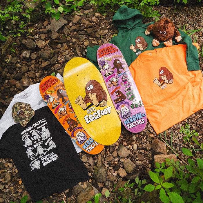 HEROIN X TACTICS EGGFOOT SS T-SHIRT / SAFTEY ORANGE