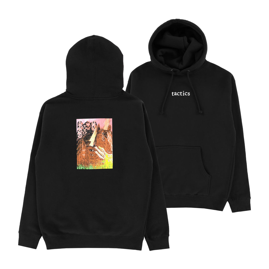 TACTICS(タクティクス)| HORSES HORSES HOODIE / BLACK | スノーボード・スケートボードのTACTICS JAPAN