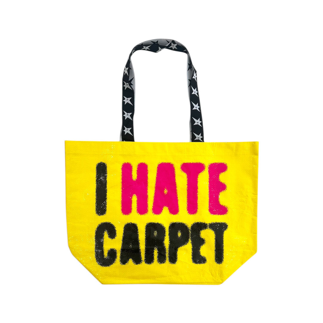 HATE CARPET MESH TOTE / YELLOW