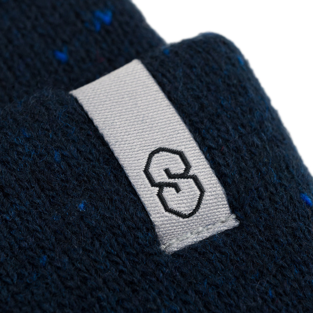 SOUVENIR SNOWBOARDING (スーベニア スノーボーディング)| SPECKLED YARN JACQUARD CUFF BEANNIE / NAVY | スノーボード・スケートボードのTACTICS JAPAN