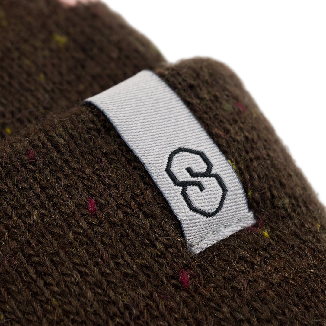 SOUVENIR SNOWBOARDING (スーベニア スノーボーディング)| SPECKLED YARN JACQUARD CUFF BEANNIE / CHOCOLATE | スノーボード・スケートボードのTACTICS JAPAN
