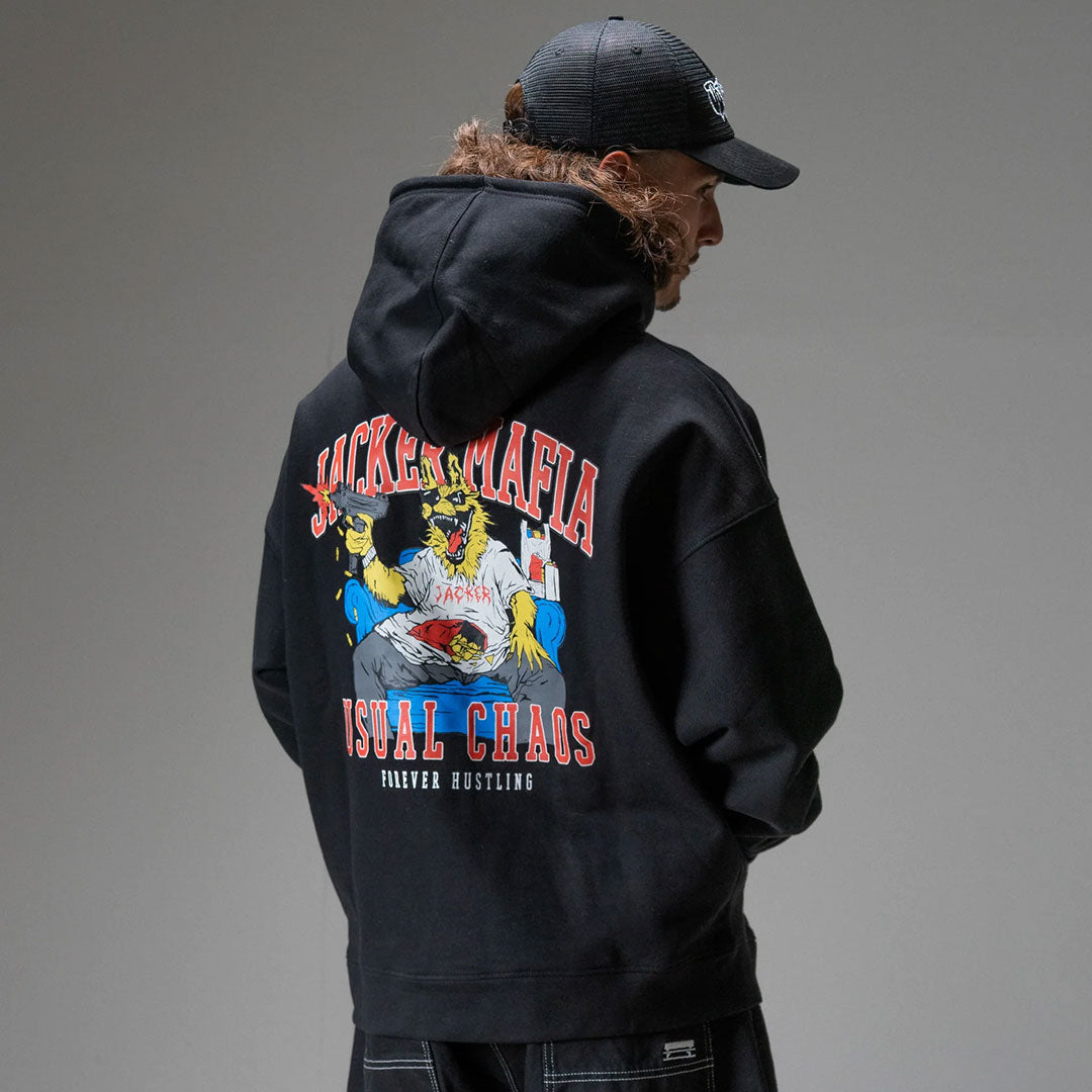 JACKER(ジャッカー)| INSTINCT HOODIE / BLACK | スノーボード・スケートボードのTACTICS JAPAN