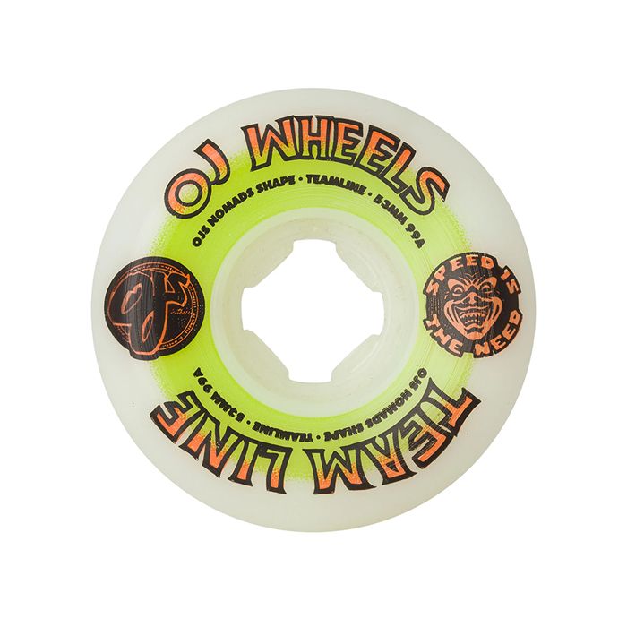 OJ WHEELS(オージェイ ウィール)| TEAM LINE ORIGINAL NOMADS / WHITE - 53MM 99A | スノーボード・スケートボードのTACTICS JAPAN