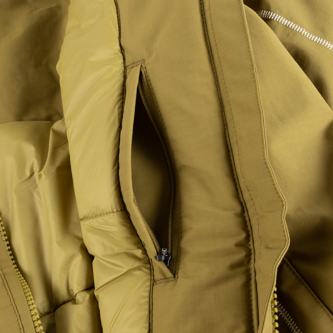 DIME MTL(ダイム モントリオール)| QUILTED RIPSTOP PUFFER / HONEY | スケートボード・スノーボードのTACTICS JAPAN