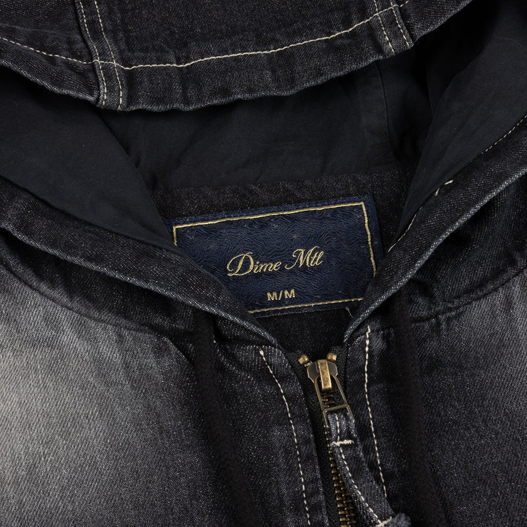 DIME MTL(ダイム モントリオール)| HOODED UTILITY JACKET / SANDBLASTED BLACK | スノーボード・スケートボードのTACTICS JAPAN