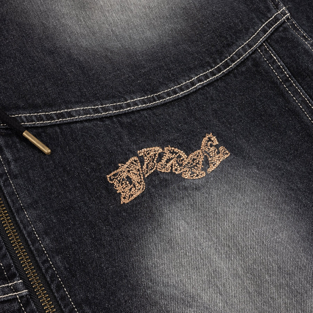 DIME MTL(ダイム モントリオール)| HOODED UTILITY JACKET / SANDBLASTED BLACK | スノーボード・スケートボードのTACTICS JAPAN