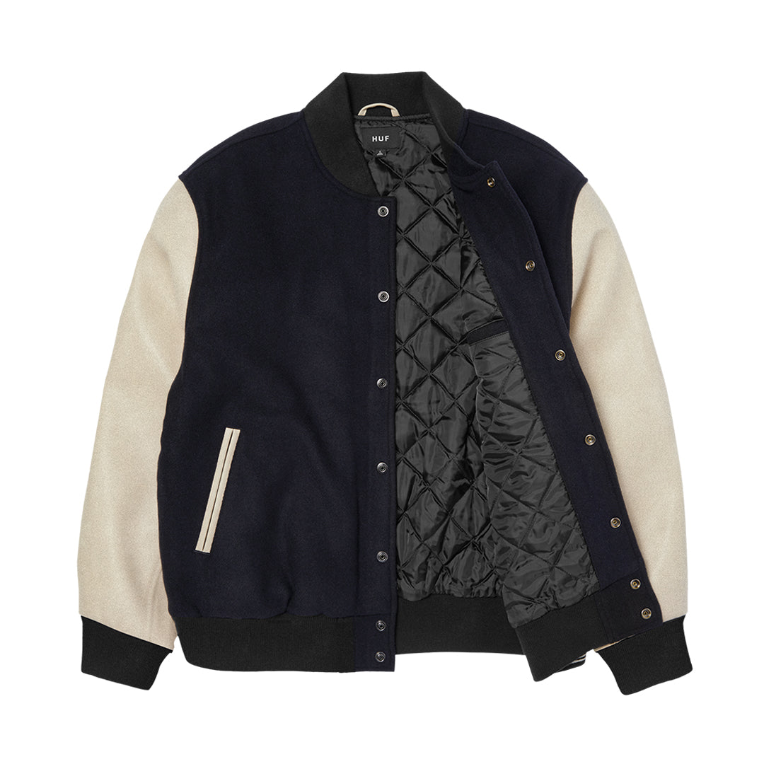 GLOBAL TRANSIT VARSITY JACKET / NAVY
