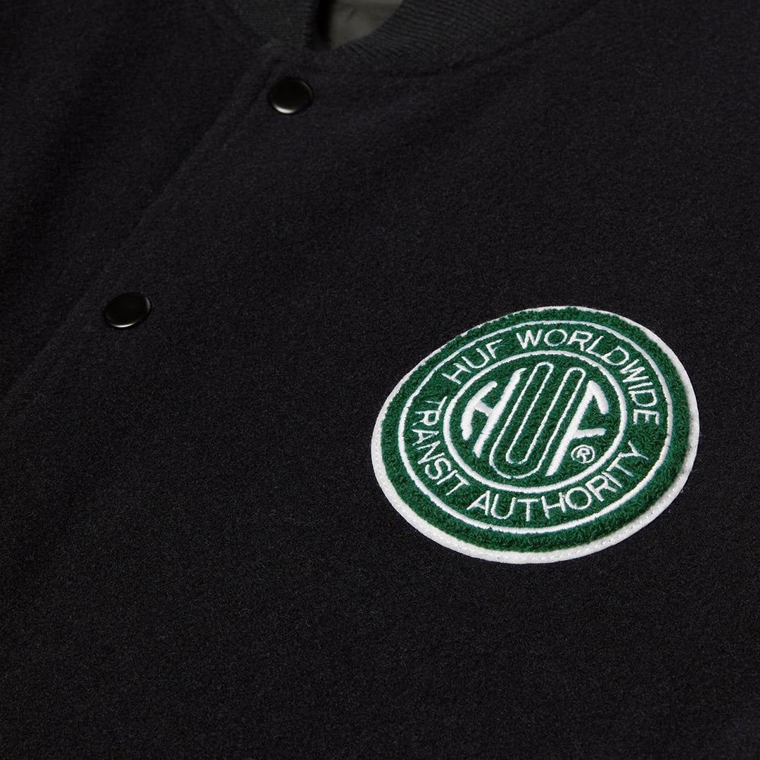 GLOBAL TRANSIT VARSITY JACKET / NAVY