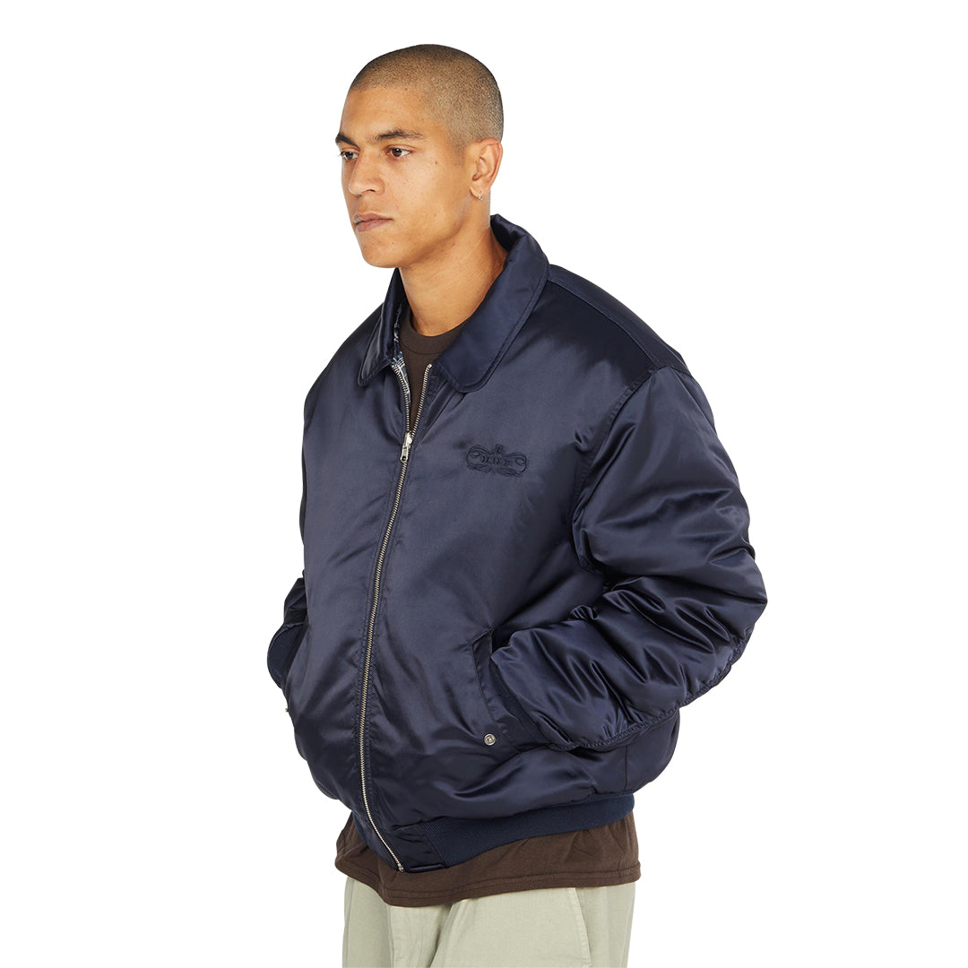 HUF WORLDWIDE(ハフ ワールドワイド)| CLOTHIERS REVERSIBLE FLIGHT JACKET / NAVY | スノーボード・スケートボードのTACTICS JAPAN