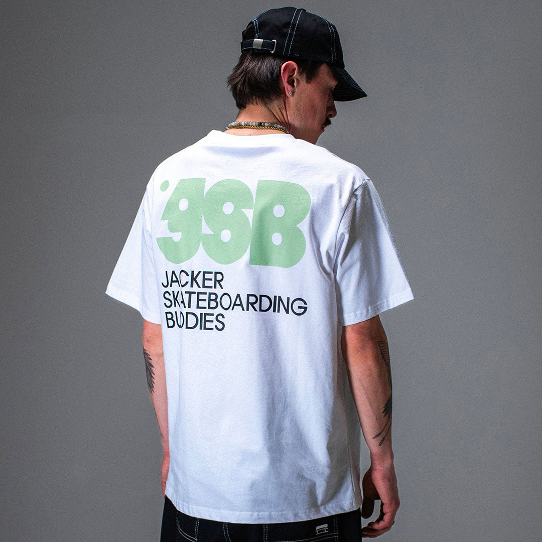 JACKER(ジャッカー)| JSB T-SHIRT / WHITE | スノーボード・スケートボードのTACTICS JAPAN