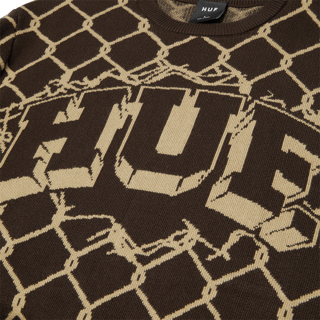 HUF WORLDWIDE(ハフ ワールドワイド)| BREAKTHROUGH CREWNECK SWEATER / BISON | スノーボード・スケートボードのTACTICS JAPAN