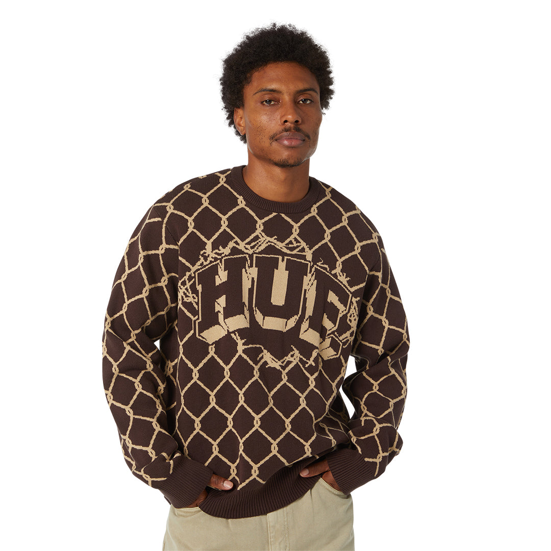 HUF WORLDWIDE(ハフ ワールドワイド)| BREAKTHROUGH CREWNECK SWEATER / BISON | スノーボード・スケートボードのTACTICS JAPAN