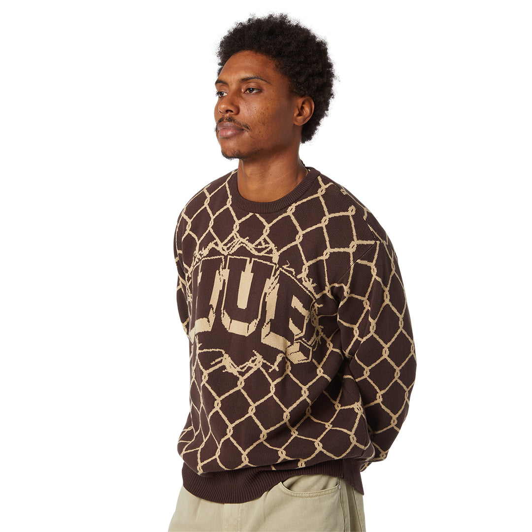 HUF WORLDWIDE(ハフ ワールドワイド)| BREAKTHROUGH CREWNECK SWEATER / BISON | スノーボード・スケートボードのTACTICS JAPAN