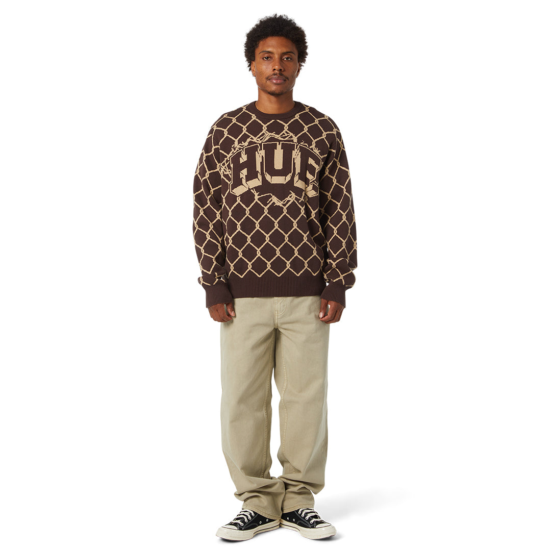 HUF WORLDWIDE(ハフ ワールドワイド)| BREAKTHROUGH CREWNECK SWEATER / BISON | スノーボード・スケートボードのTACTICS JAPAN