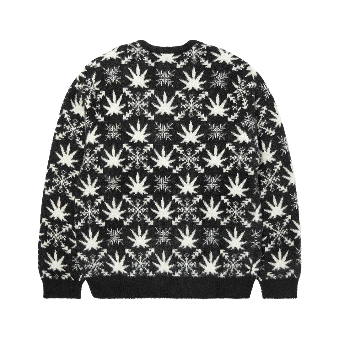 HUF WORLDWIDE(ハフ ワールドワイド)| ARCTIC PLANTLIFE CREWNECK / BLACK | スノーボード・スケートボードのTACTICS JAPAN