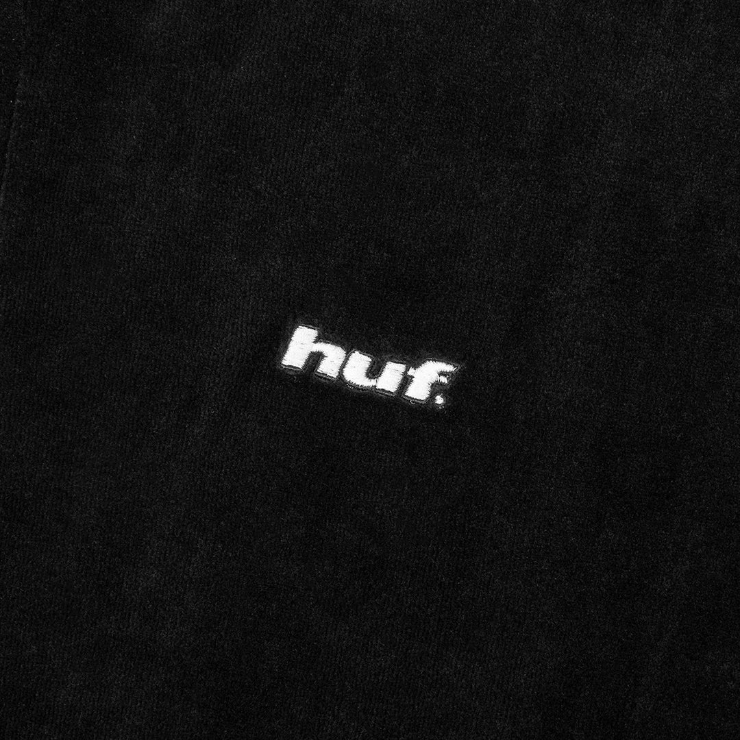HUF WORLDWIDE(ハフ ワールドワイド)| H DOT VELOUR POLO / BLACK | スノーボード・スケートボードのTACTICS JAPAN