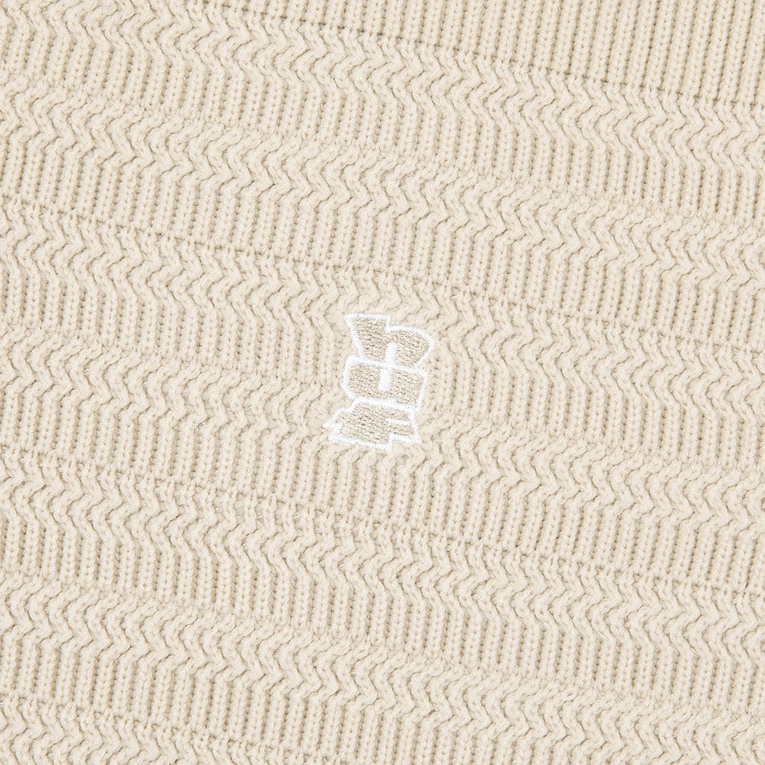 HUF WORLDWIDE(ハフ ワールドワイド)| MEGABLAST KNIT POLO TOP / BLEACH | スノーボード・スケートボードのTACTICS JAPAN