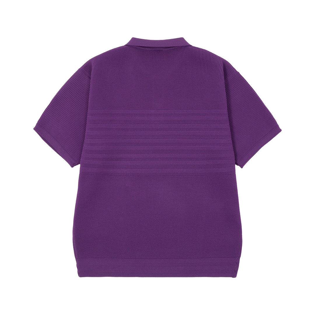 HUF WORLDWIDE(ハフ ワールドワイド)| MEGABLAST KNIT POLO TOP / PURPLE | スノーボード・スケートボードのTACTICS JAPAN