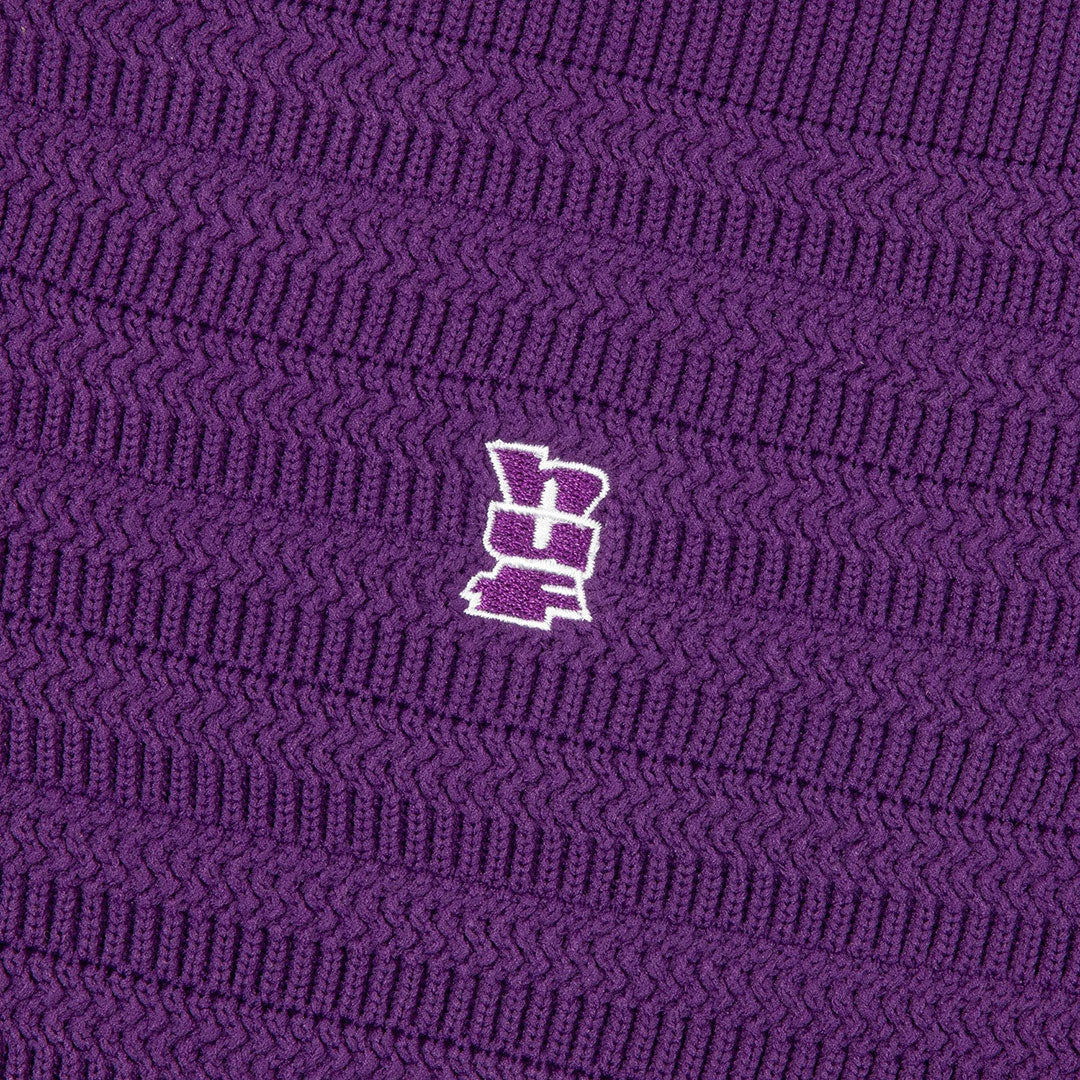 HUF WORLDWIDE(ハフ ワールドワイド)| MEGABLAST KNIT POLO TOP / PURPLE | スノーボード・スケートボードのTACTICS JAPAN