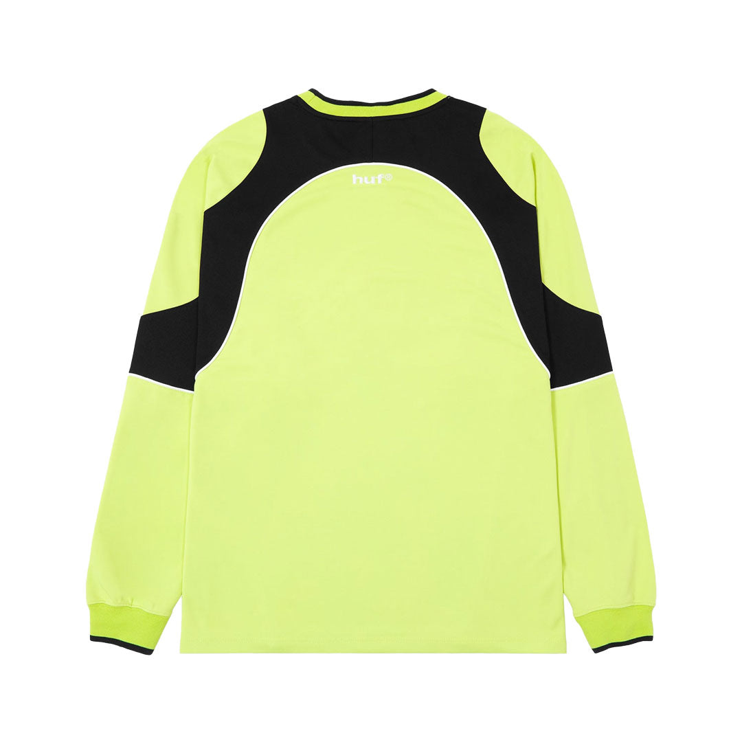 HUF(ハフ)| HARD LUXE JERSEY LS CREW / LIME | スノーボード・スケートボードのTACTICS JAPAN