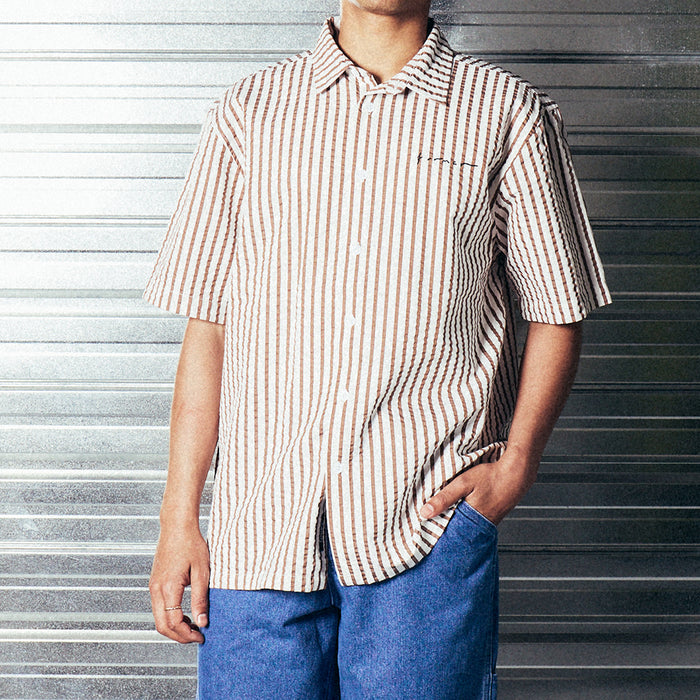 FORMER(フォーマー)| VIVIAN SEERSUCKER SS SHIRT | スノーボード・スケートボードのTACTICS JAPAN