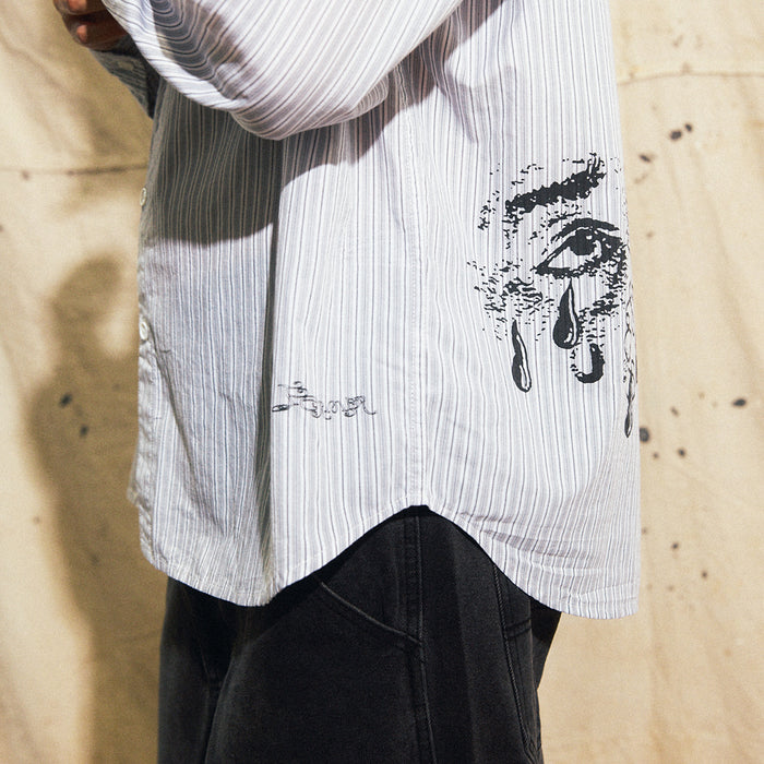 FORMER(フォーマー)| VIVIAN WEEPING LS SHIRT / WHITE | スノーボード・スケートボードのTACTICS JAPAN